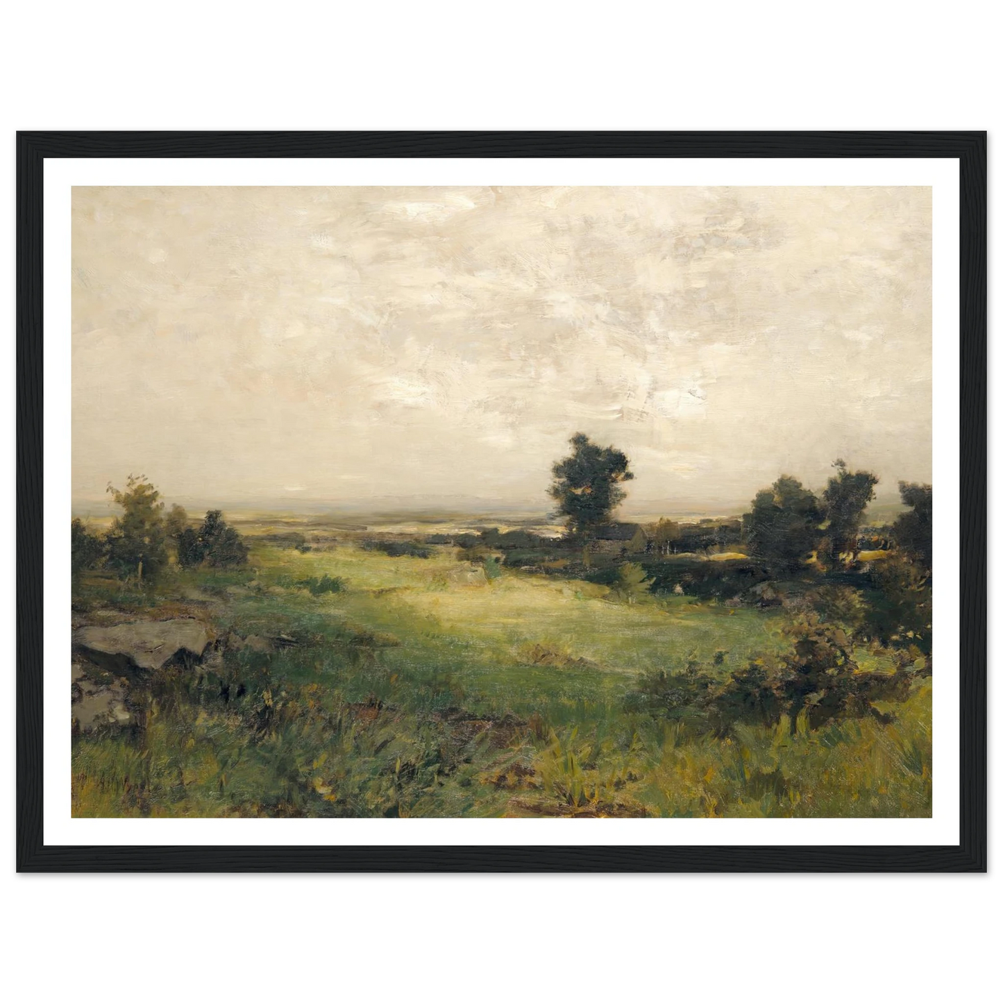 Housatonic Valley (ca. 1880-1890) Art Print | Alexander Helwig Wyant - Framed Poster - 30x40 cm / 12x16″ - Black frame