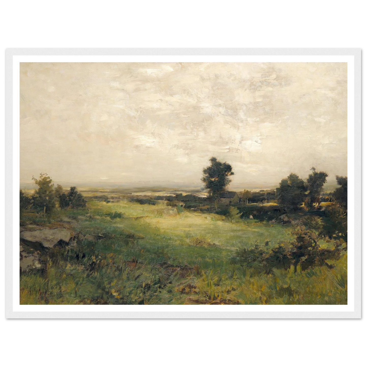 Housatonic Valley (ca. 1880-1890) Art Print | Alexander Helwig Wyant - Framed Poster - 30x40 cm / 12x16″ - Black frame