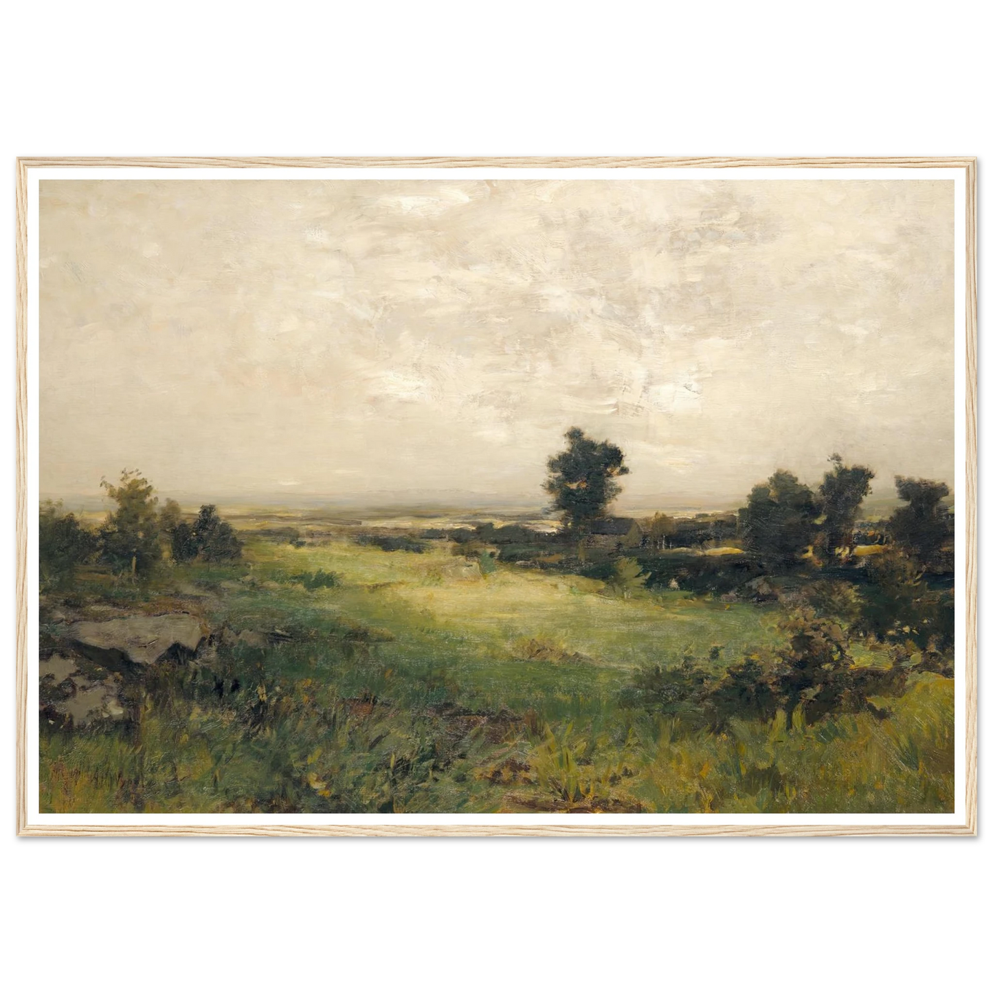 Housatonic Valley (ca. 1880-1890) Art Print | Alexander Helwig Wyant - Framed Poster - 30x40 cm / 12x16″ - Black frame