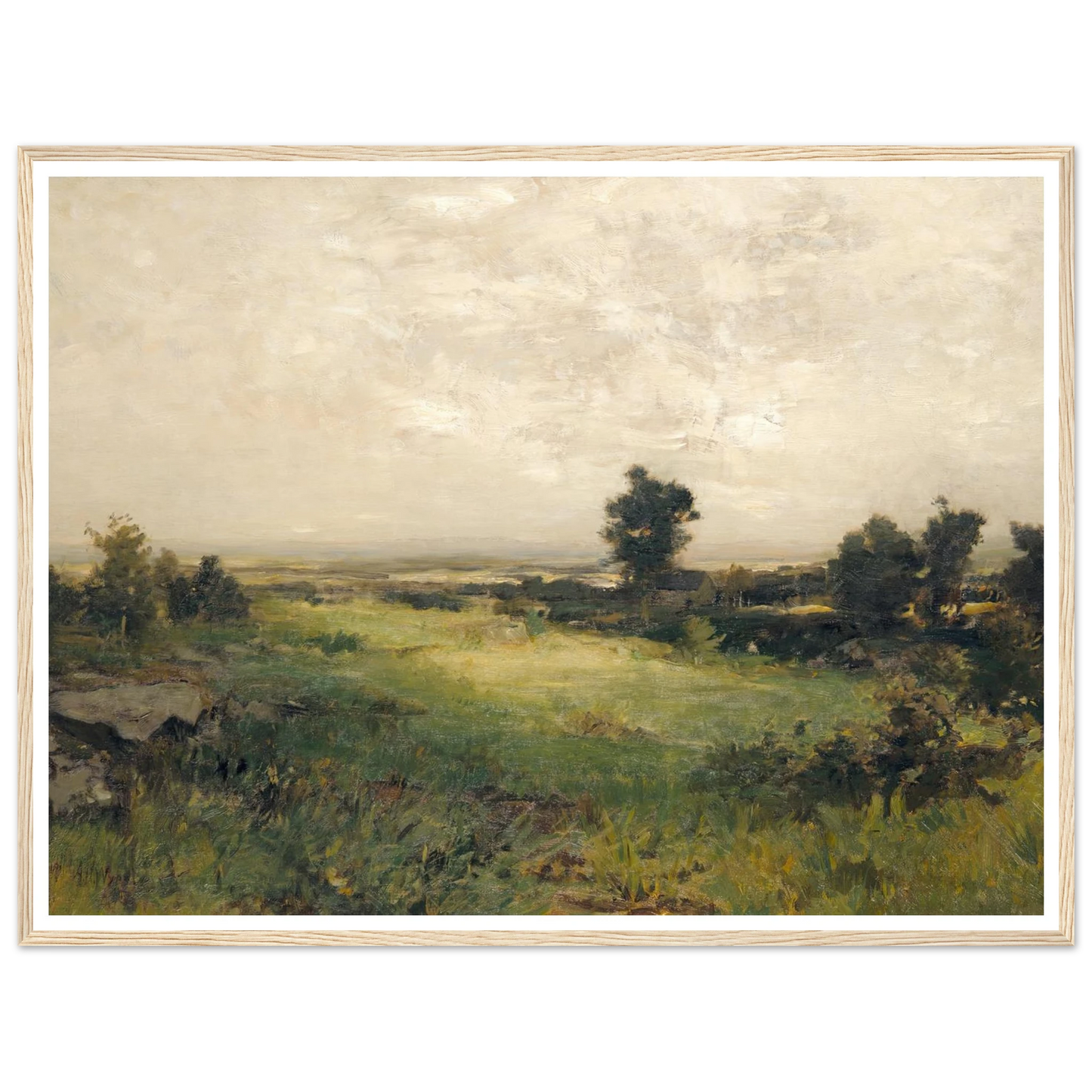 Housatonic Valley (ca. 1880-1890) Art Print | Alexander Helwig Wyant - Framed Poster - 30x40 cm / 12x16″ - Black frame
