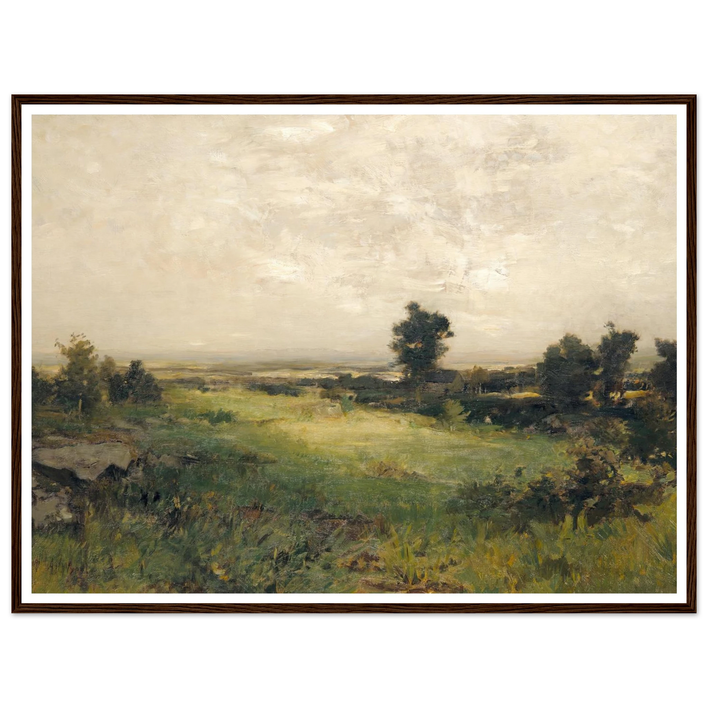 Housatonic Valley (ca. 1880-1890) Art Print | Alexander Helwig Wyant - Framed Poster - 30x40 cm / 12x16″ - Black frame