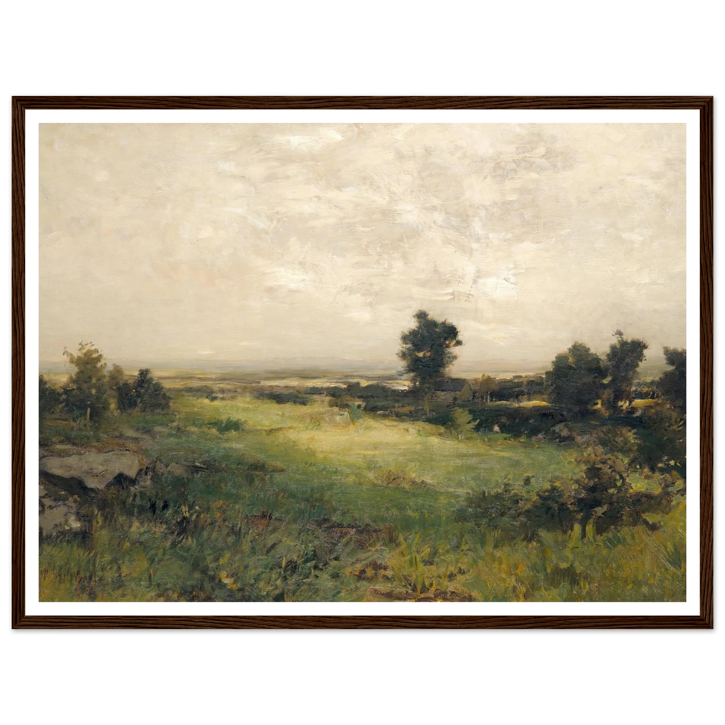 Housatonic Valley (ca. 1880-1890) Art Print | Alexander Helwig Wyant - Framed Poster - 30x40 cm / 12x16″ - Black frame