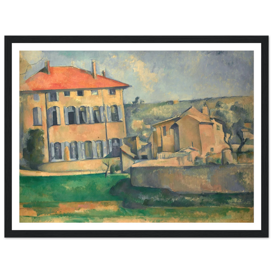 House in Aix (1885 - 1887) Art Print | Paul Cezanne - Framed Poster - 30x40 cm / 12x16″ - Black frame