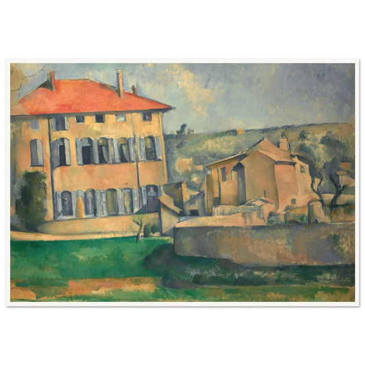 House in Aix (1885 - 1887) Art Print | Paul Cezanne - Framed Poster - 30x40 cm / 12x16″ - Black frame