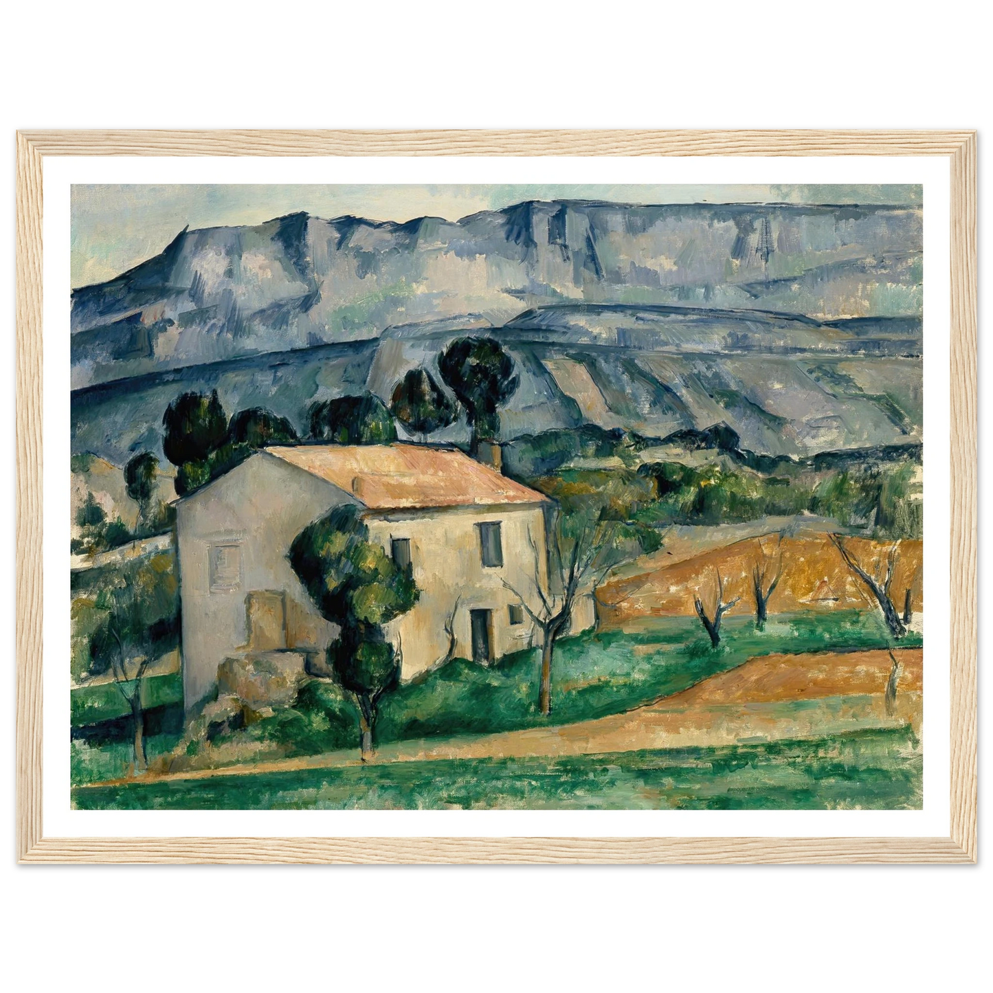 House in Provence (1885) Art Print | Paul Cezanne - Framed Poster - 30x40 cm / 12x16″ - Black frame