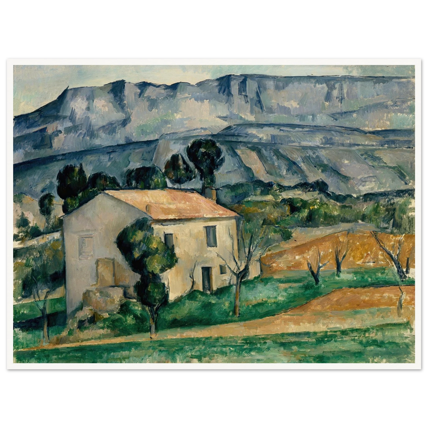 House in Provence (1885) Art Print | Paul Cezanne - Framed Poster - 30x40 cm / 12x16″ - Black frame