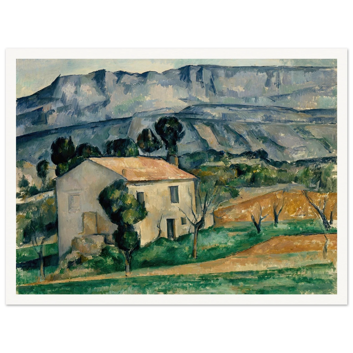 House in Provence (1885) Art Print | Paul Cezanne - Framed Poster - 30x40 cm / 12x16″ - Black frame
