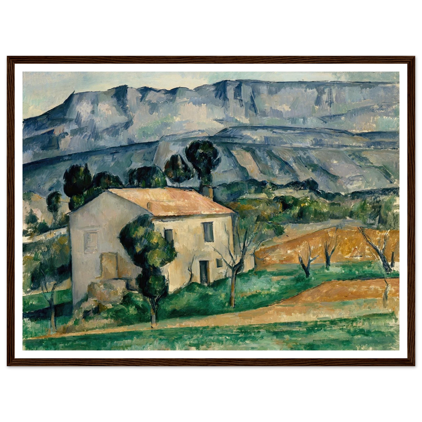 House in Provence (1885) Art Print | Paul Cezanne - Framed Poster - 30x40 cm / 12x16″ - Black frame