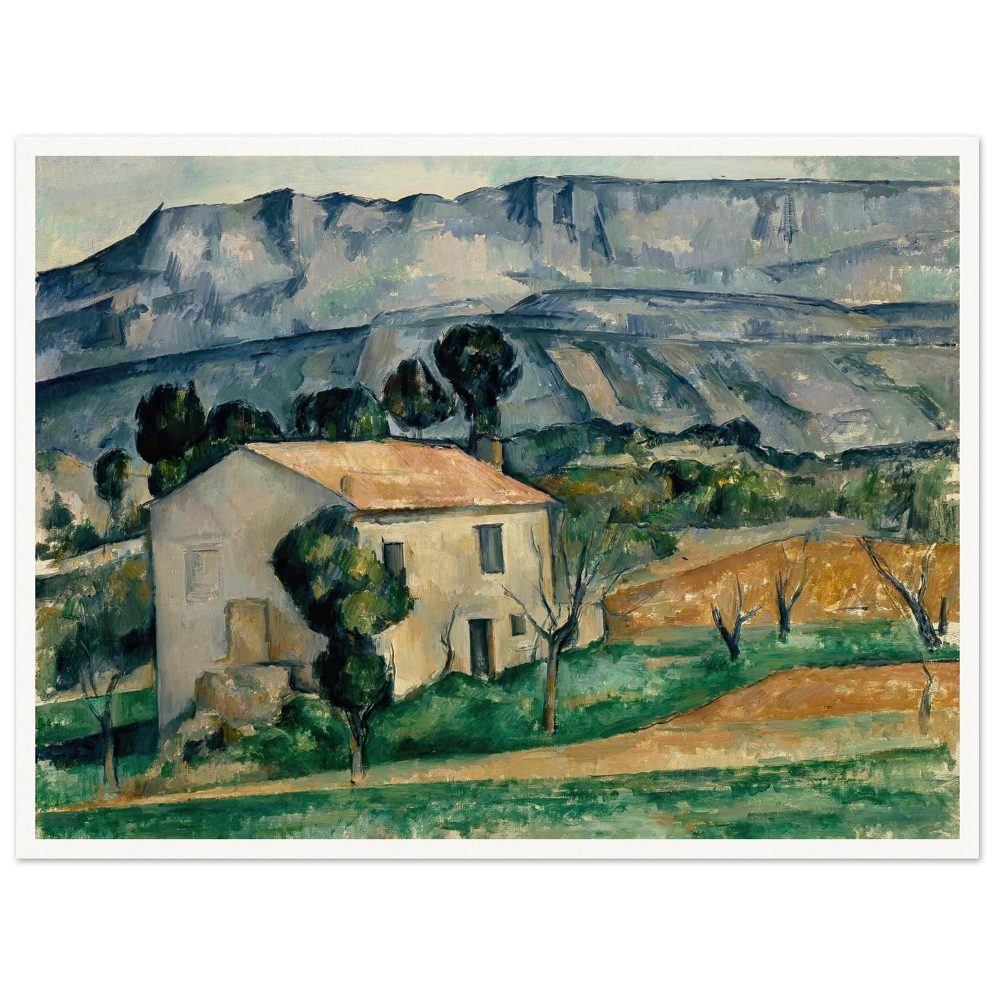 House in Provence (1885) Art Print | Paul Cezanne - Framed Poster - 30x40 cm / 12x16″ - Black frame