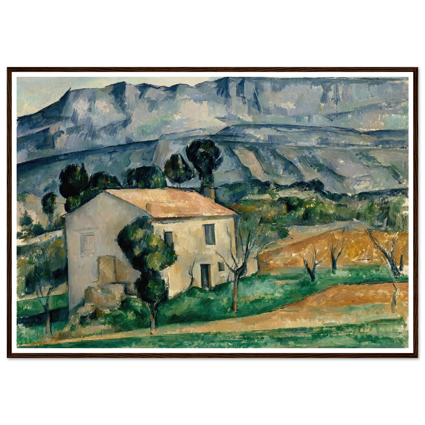 House in Provence (1885) Art Print | Paul Cezanne - Framed Poster - 30x40 cm / 12x16″ - Black frame