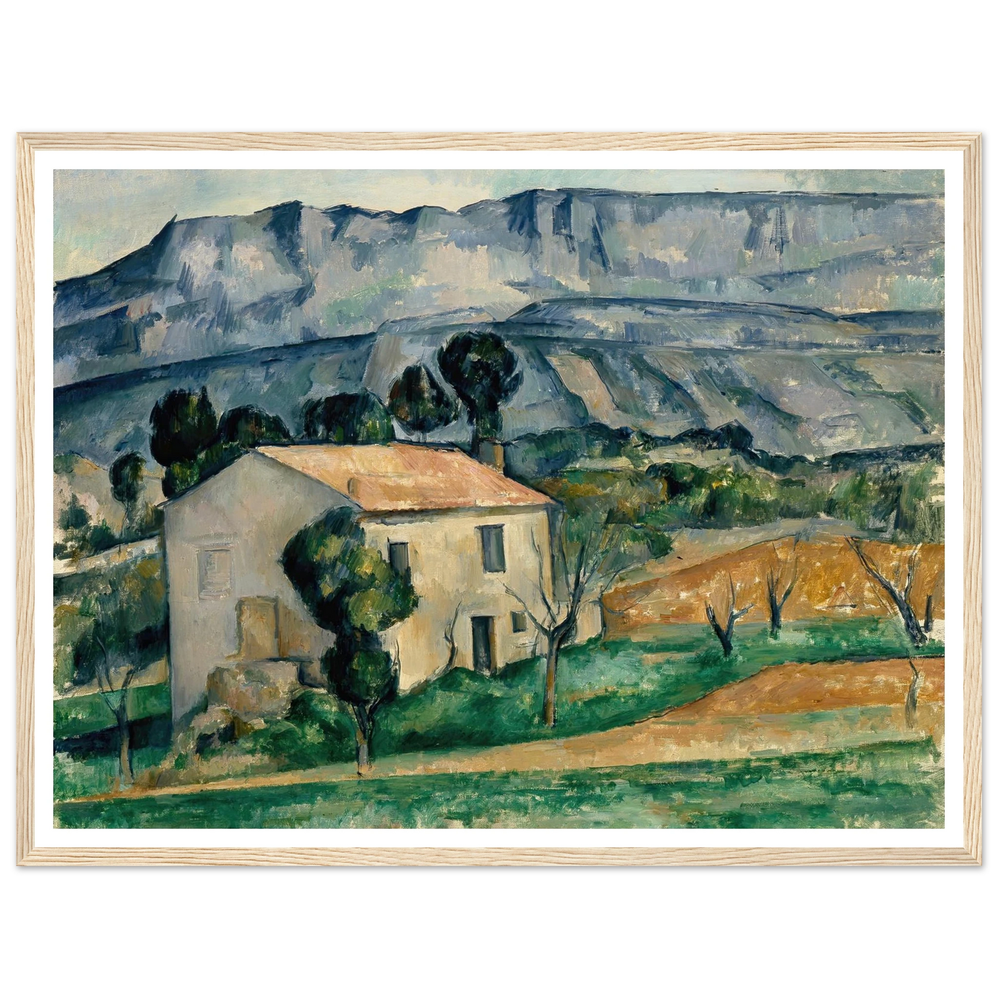 House in Provence (1885) Art Print | Paul Cezanne - Framed Poster - 30x40 cm / 12x16″ - Black frame
