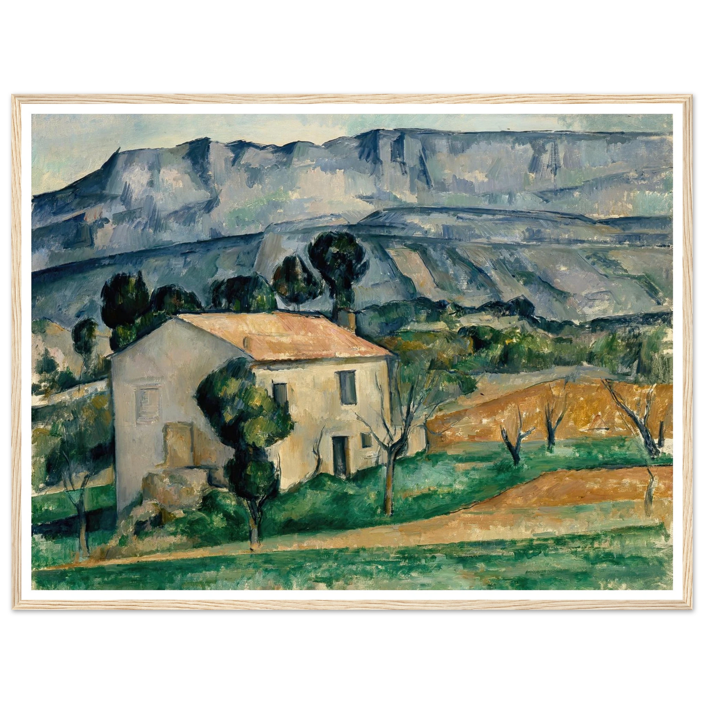 House in Provence (1885) Art Print | Paul Cezanne - Framed Poster - 30x40 cm / 12x16″ - Black frame