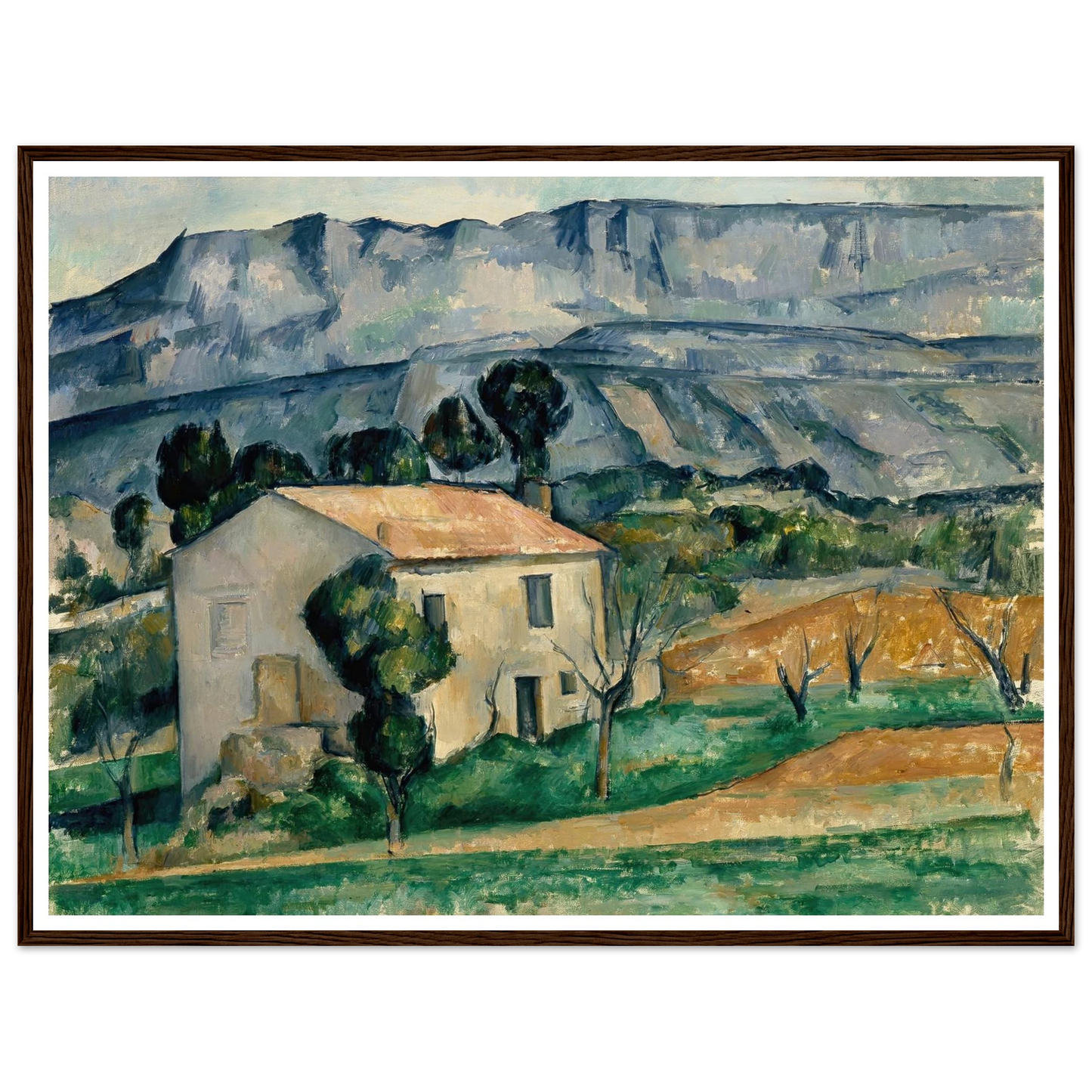 House in Provence (1885) Art Print | Paul Cezanne - Framed Poster - 30x40 cm / 12x16″ - Black frame