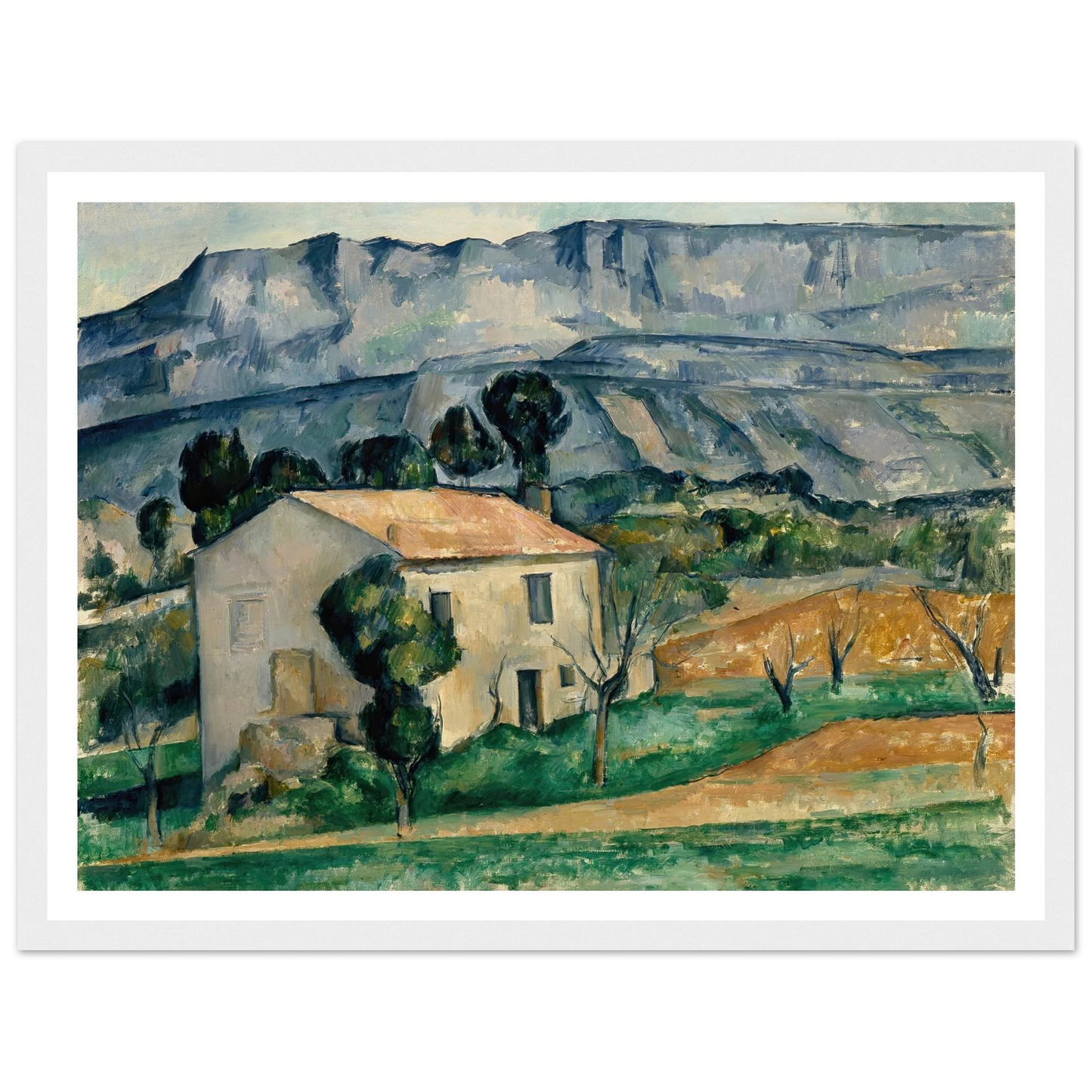 House in Provence (1885) Art Print | Paul Cezanne - Framed Poster - 30x40 cm / 12x16″ - Black frame