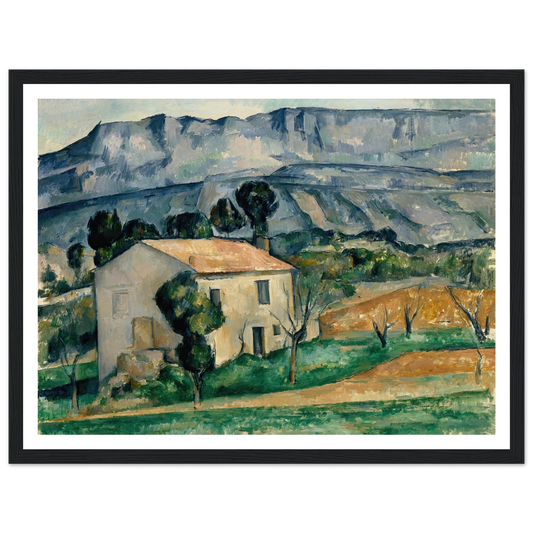 House in Provence (1885) Art Print | Paul Cezanne - Framed Poster - 30x40 cm / 12x16″ - Black frame