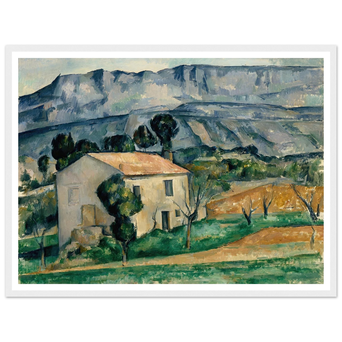 House in Provence (1885) Art Print | Paul Cezanne - Framed Poster - 30x40 cm / 12x16″ - Black frame