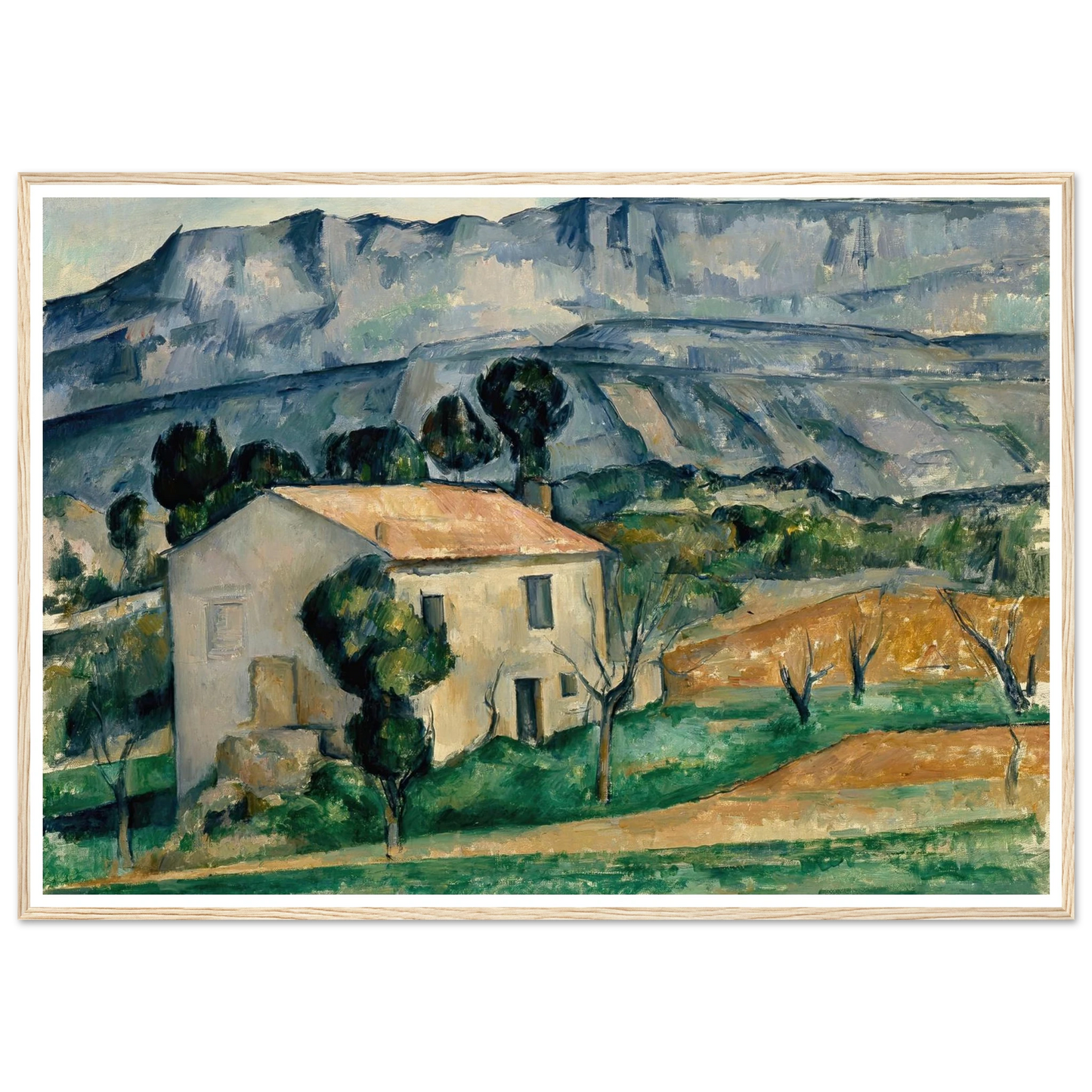 House in Provence (1885) Art Print | Paul Cezanne - Framed Poster - 30x40 cm / 12x16″ - Black frame