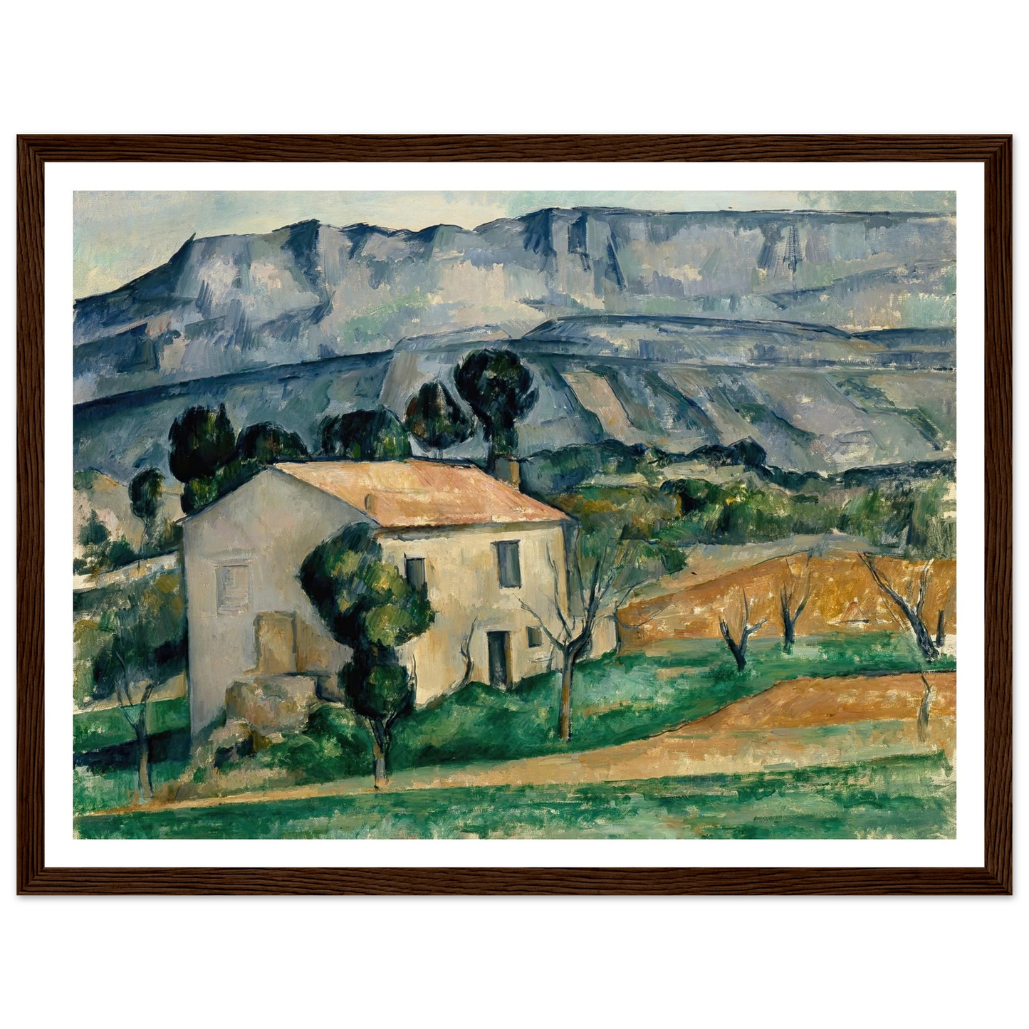 House in Provence (1885) Art Print | Paul Cezanne - Framed Poster - 30x40 cm / 12x16″ - Black frame