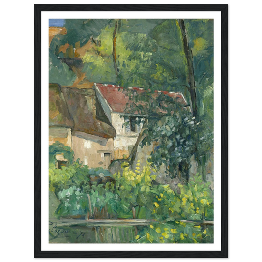 House of Père Lacroix (1873) Art Print | Paul Cezanne - Framed Poster - 30x40 cm / 12x16″ - Black frame