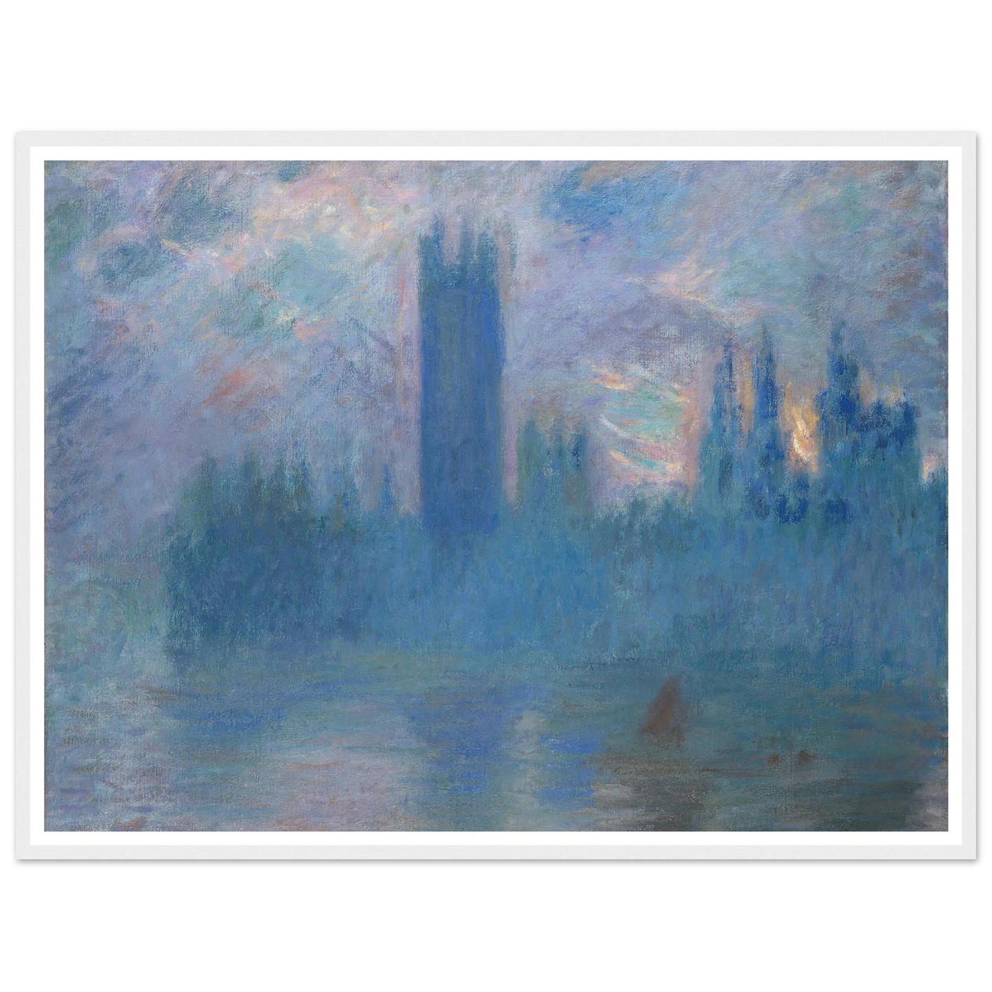 Houses of Parliament, London (1900) Art Print | Claude Monet - Framed Poster - 30x40 cm / 12x16″ - Black frame