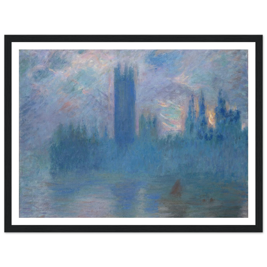Houses of Parliament, London (1900) Art Print | Claude Monet - Framed Poster - 30x40 cm / 12x16″ - Black frame