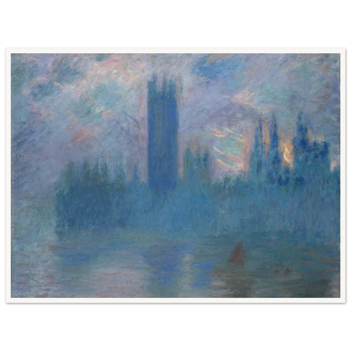 Houses of Parliament, London (1900) Art Print | Claude Monet - Framed Poster - 30x40 cm / 12x16″ - Black frame