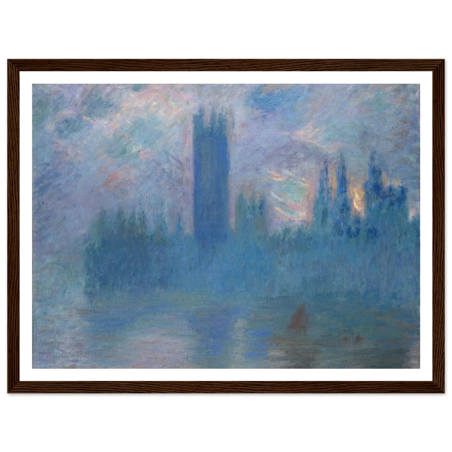 Houses of Parliament, London (1900) Art Print | Claude Monet - Framed Poster - 30x40 cm / 12x16″ - Black frame
