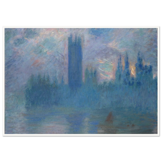 Houses of Parliament, London (1900) Art Print | Claude Monet - Framed Poster - 30x40 cm / 12x16″ - Black frame