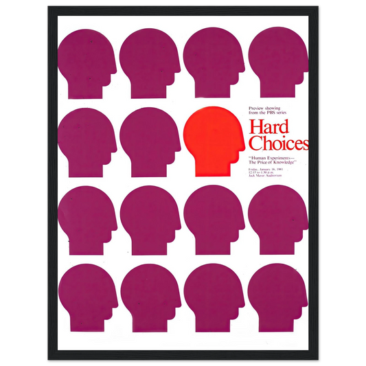 Human experiments–the price of knowledge (1981) Art Print | National Institutes of Health - Framed Poster - 30x40 cm / 12x16″ - Black frame