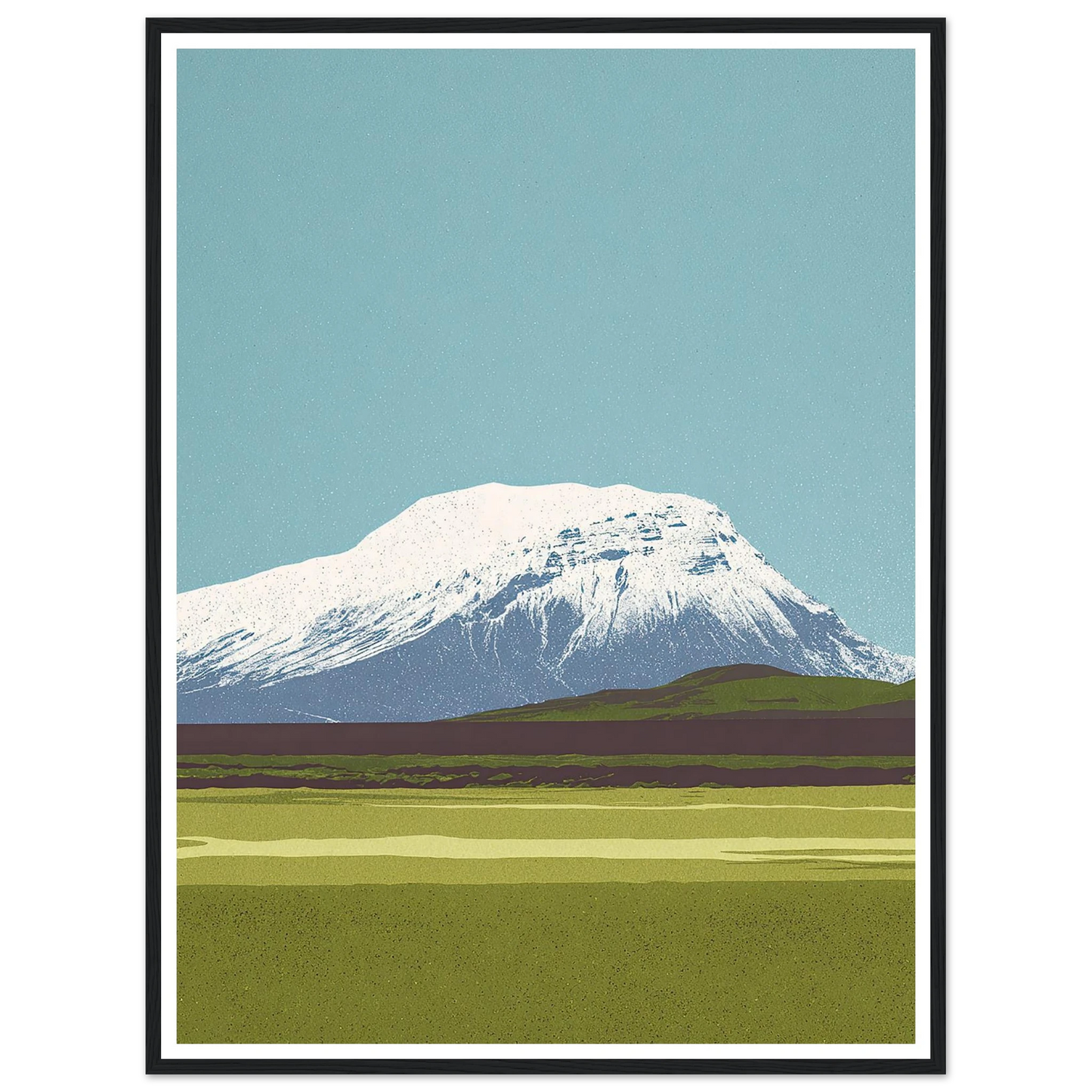 Hvannadalshnúkur's Wide Crown - Framed Poster - 30x40 cm / 12x16″ - Black frame