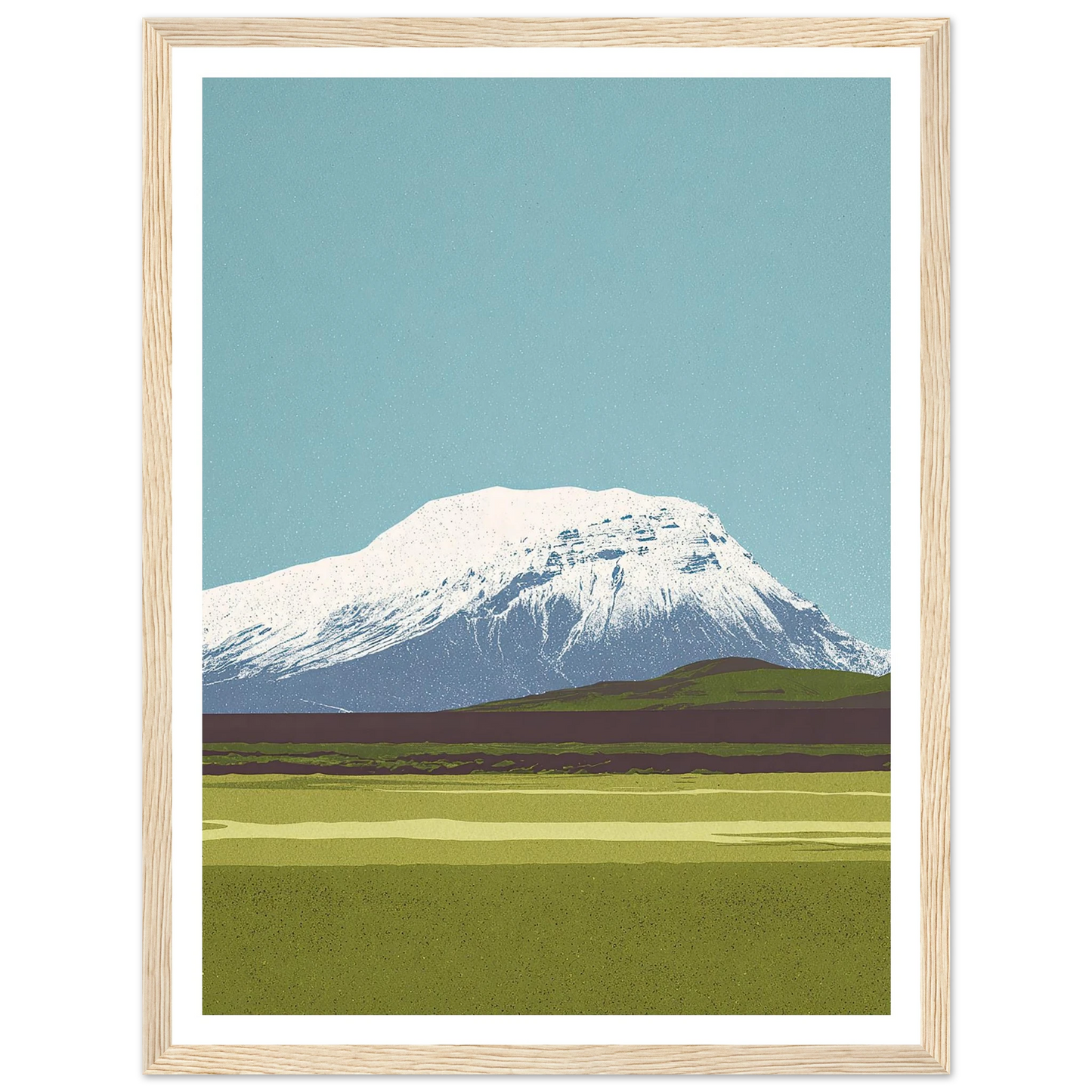 Hvannadalshnúkur's Wide Crown - Framed Poster - 30x40 cm / 12x16″ - Black frame