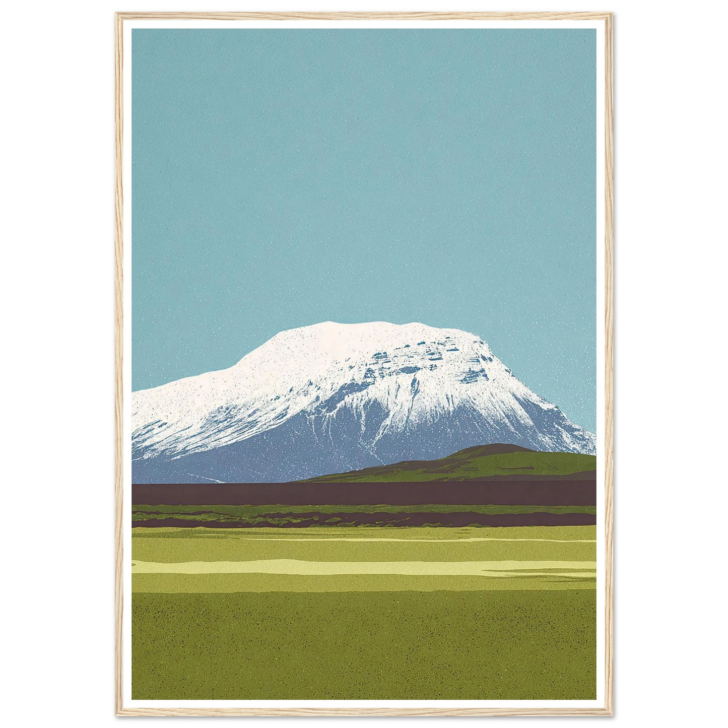 Hvannadalshnúkur's Wide Crown - Framed Poster - 30x40 cm / 12x16″ - Black frame
