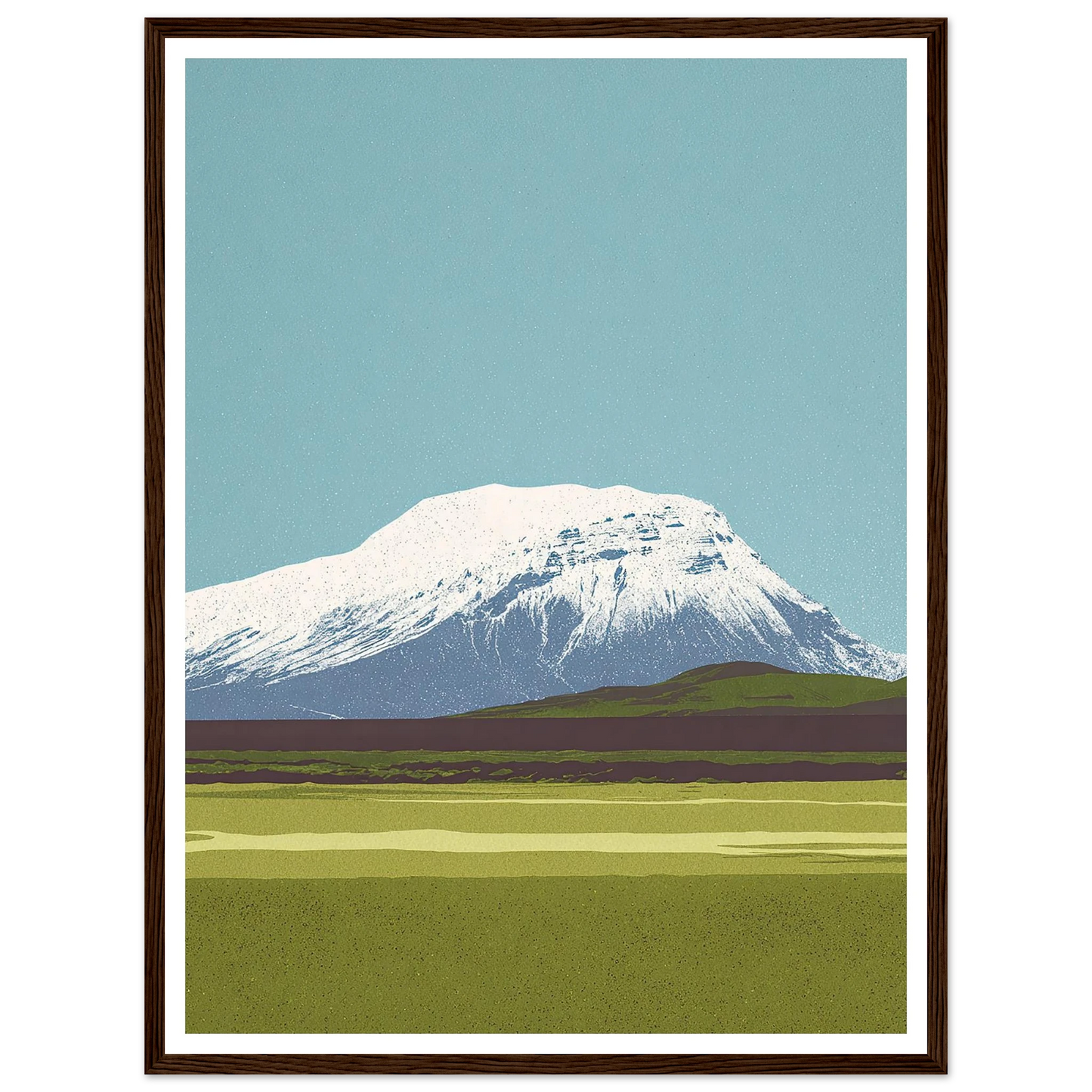 Hvannadalshnúkur's Wide Crown - Framed Poster - 30x40 cm / 12x16″ - Black frame