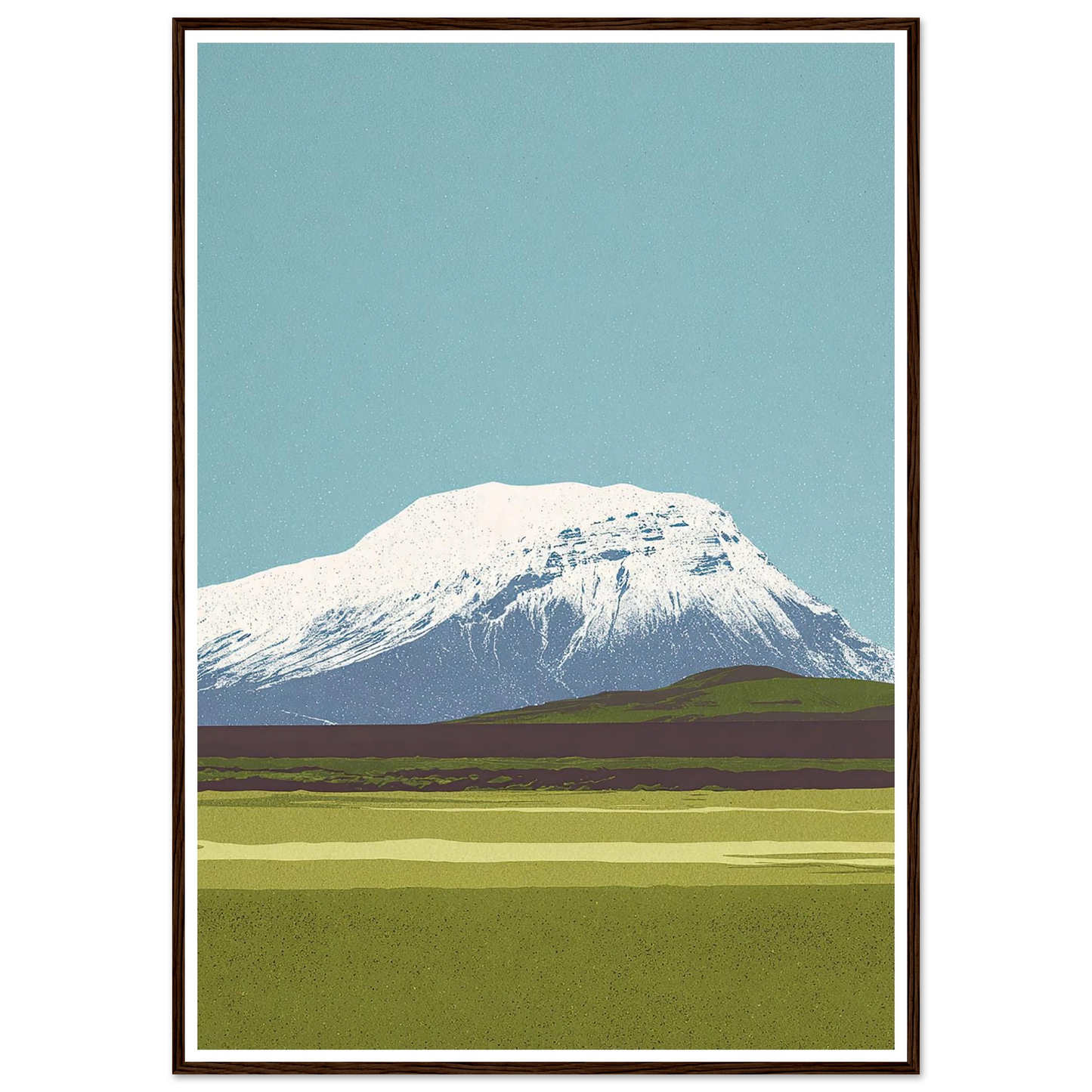 Hvannadalshnúkur's Wide Crown - Framed Poster - 30x40 cm / 12x16″ - Black frame