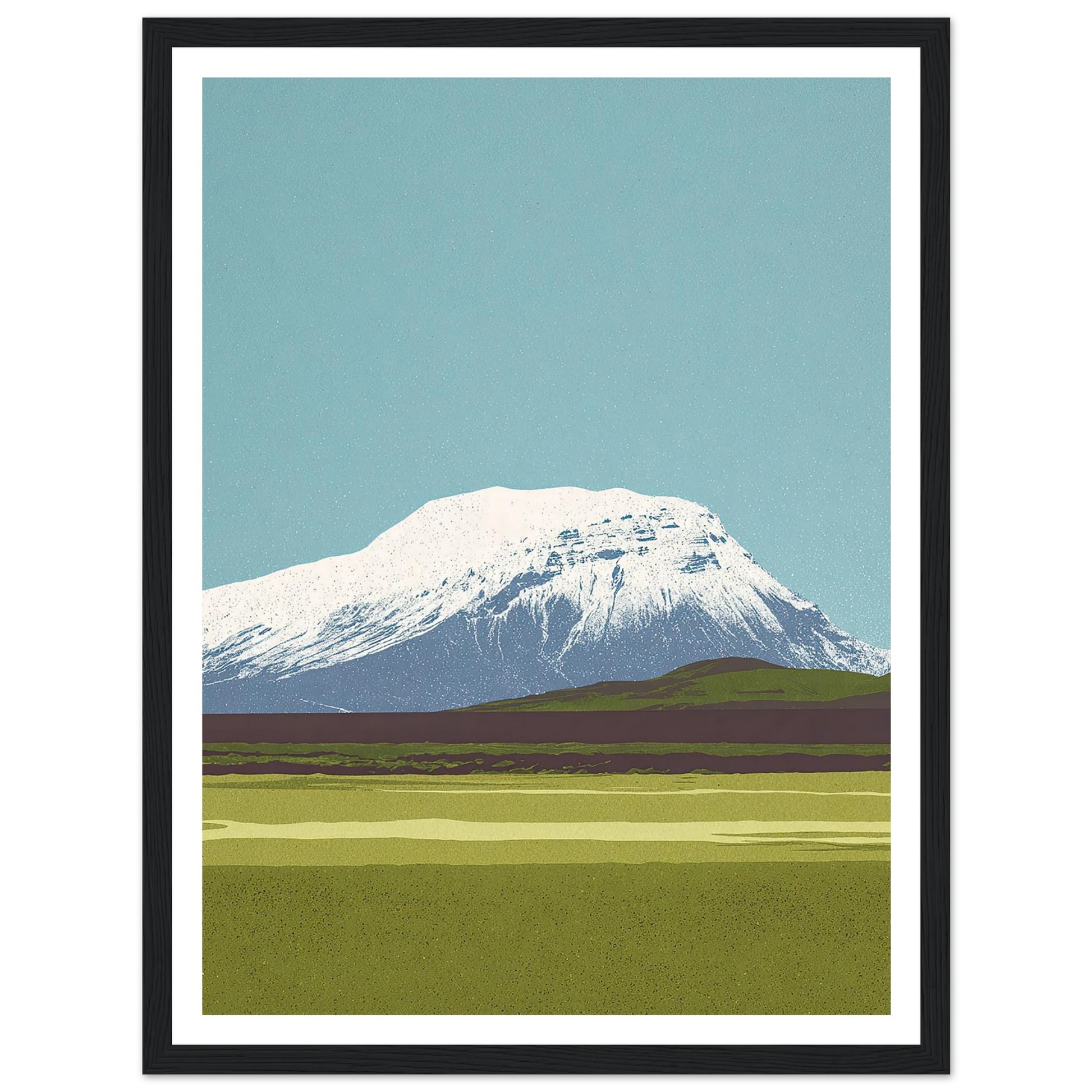 Hvannadalshnúkur's Wide Crown - Framed Poster - 30x40 cm / 12x16″ - Black frame
