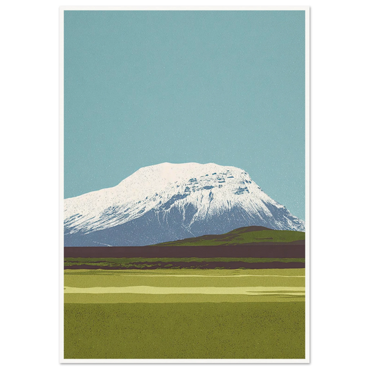 Hvannadalshnúkur's Wide Crown - Framed Poster - 30x40 cm / 12x16″ - Black frame