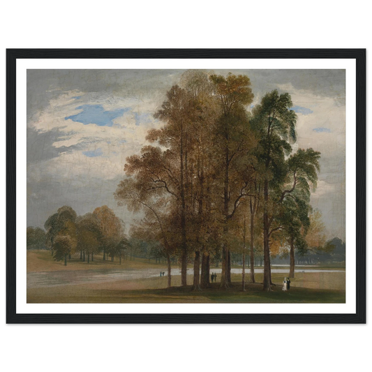 Hyde Park (ca. 1815) Art Print | John Martin - Framed Poster - 30x40 cm / 12x16″ - Black frame