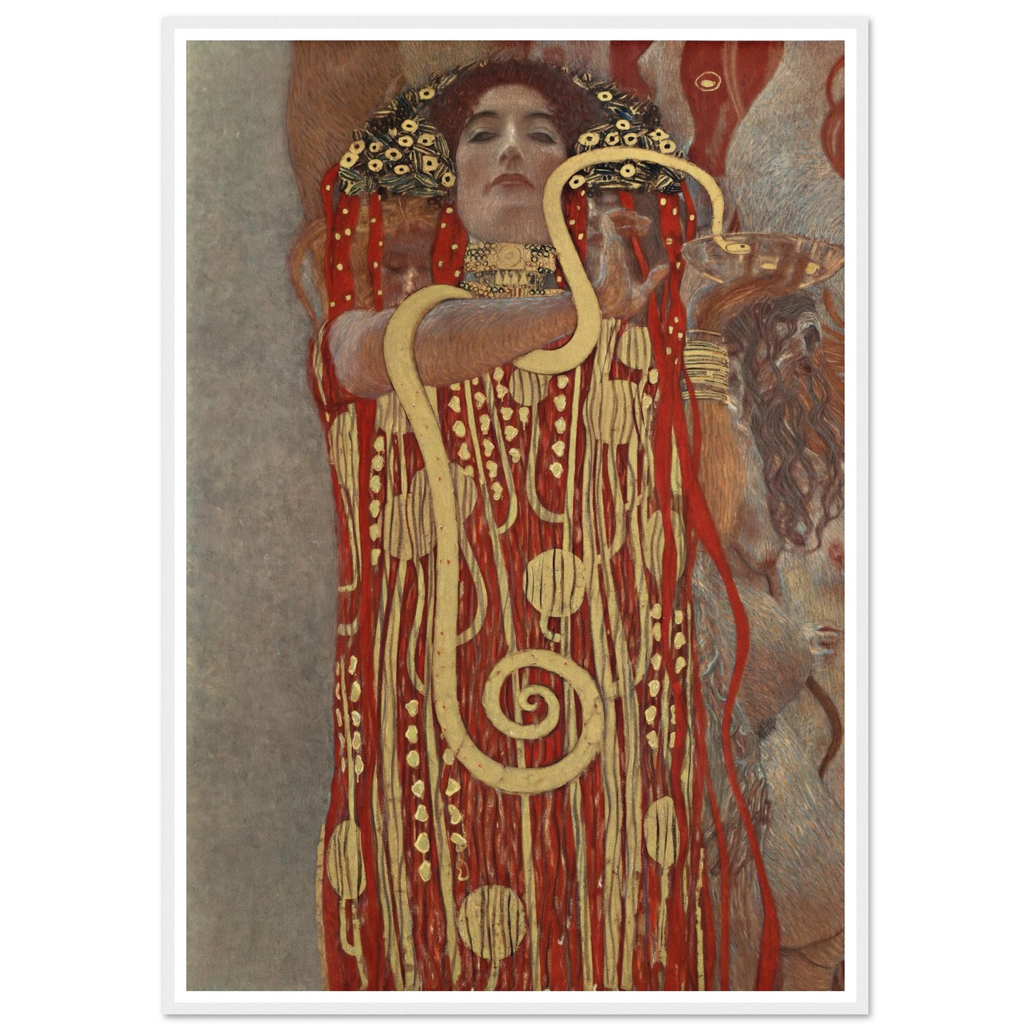 Hygieia Art Print | Gustav Klimt - Framed Poster - 30x40 cm / 12x16″ - Black frame