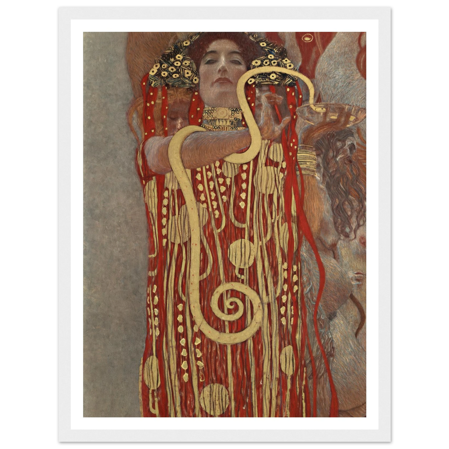 Hygieia Art Print | Gustav Klimt - Framed Poster - 30x40 cm / 12x16″ - Black frame