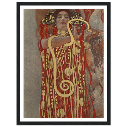 Hygieia Art Print | Gustav Klimt - Framed Poster - 30x40 cm / 12x16″ - Black frame