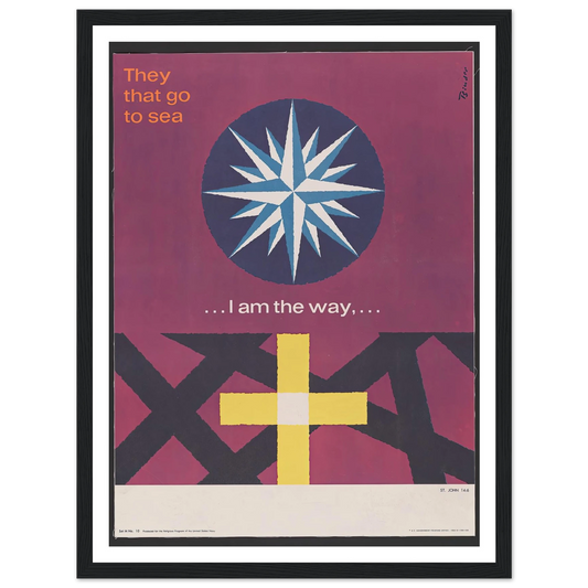 I am the way… St. John 14_6 (1963) Art Print | Joseph Binder - Framed Poster - 30x40 cm / 12x16″ - Black frame