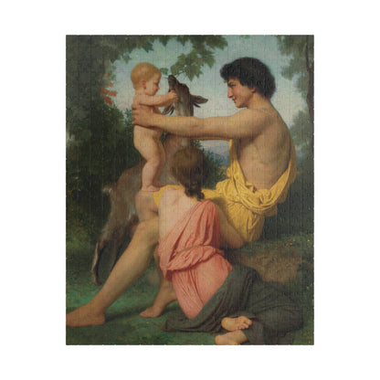 Idylle; Famille Antique Puzzle | William-Adolphe Bouguereau - - 252 pcs (Vertical) - 