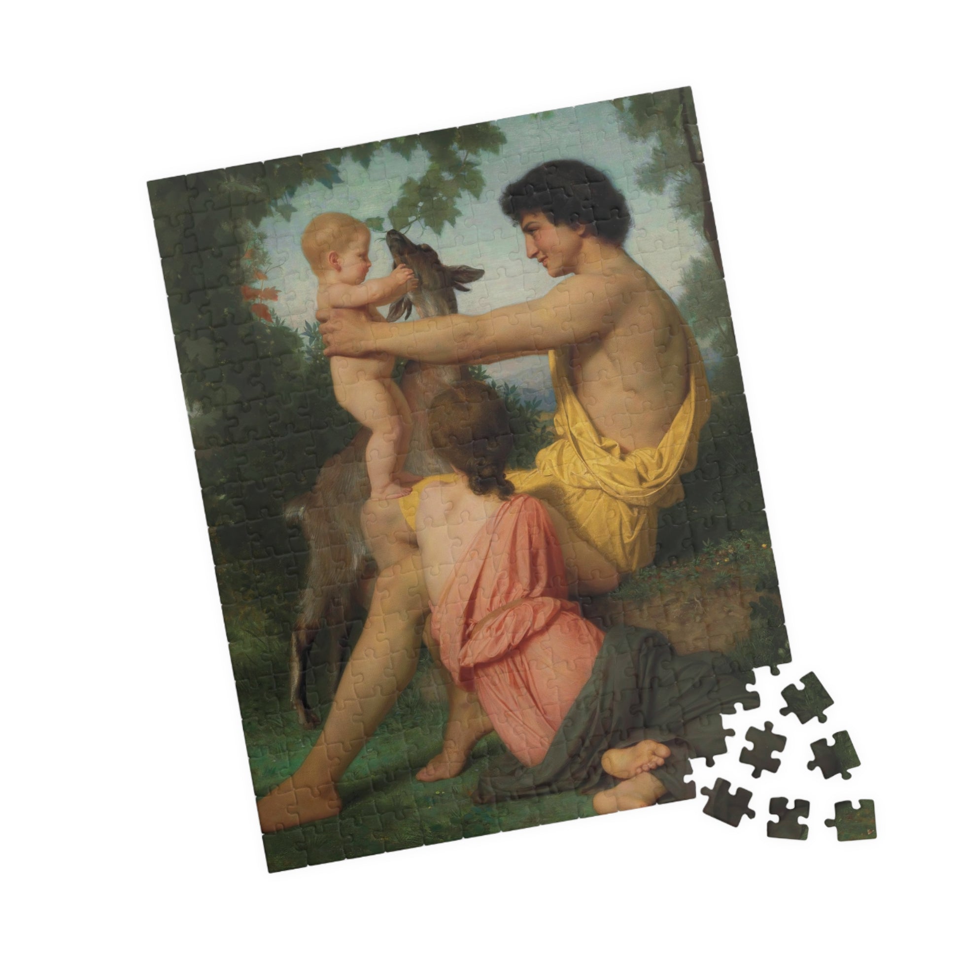 Idylle; Famille Antique Puzzle | William-Adolphe Bouguereau - - 252 pcs (Vertical) - 