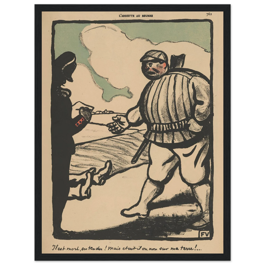 Il est mort, entendu ! (…) (1902) Art Print | Felix Vallotton - Framed Poster - 30x40 cm / 12x16″ - Black frame