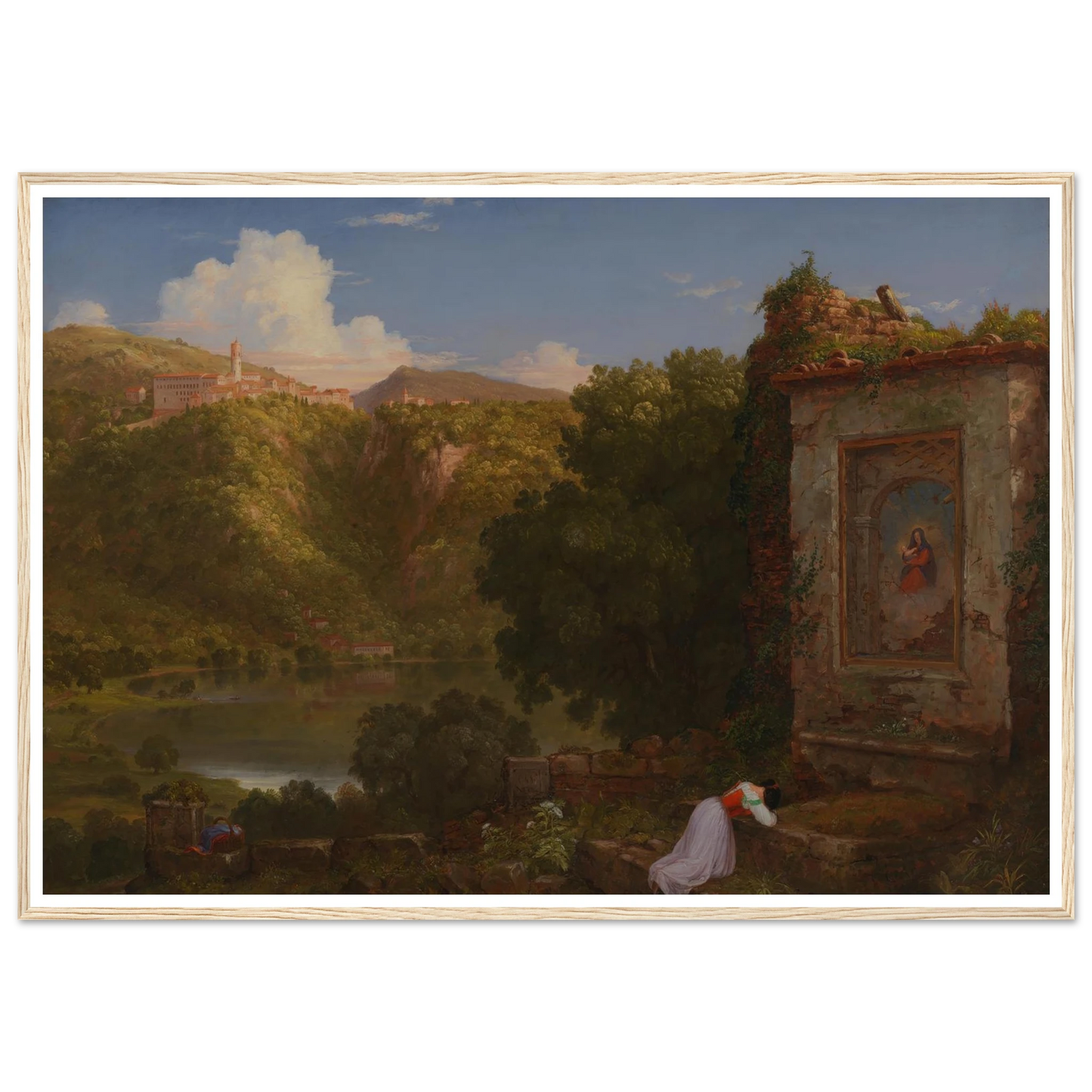 Il Penseroso (1845) Art Print | Thomas Cole - Framed Poster - 30x40 cm / 12x16″ - Black frame