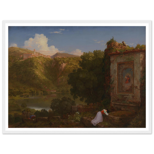 Il Penseroso (1845) Art Print | Thomas Cole - Framed Poster - 30x40 cm / 12x16″ - Black frame