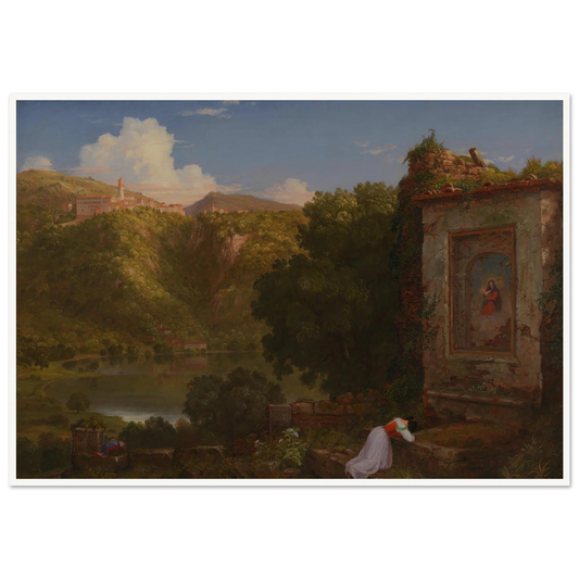 Il Penseroso (1845) Art Print | Thomas Cole - Framed Poster - 30x40 cm / 12x16″ - Black frame