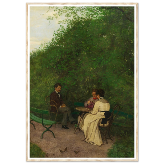Im Garten (1877) Art Print | Hans Thoma - Framed Poster - 30x40 cm / 12x16″ - Black frame
