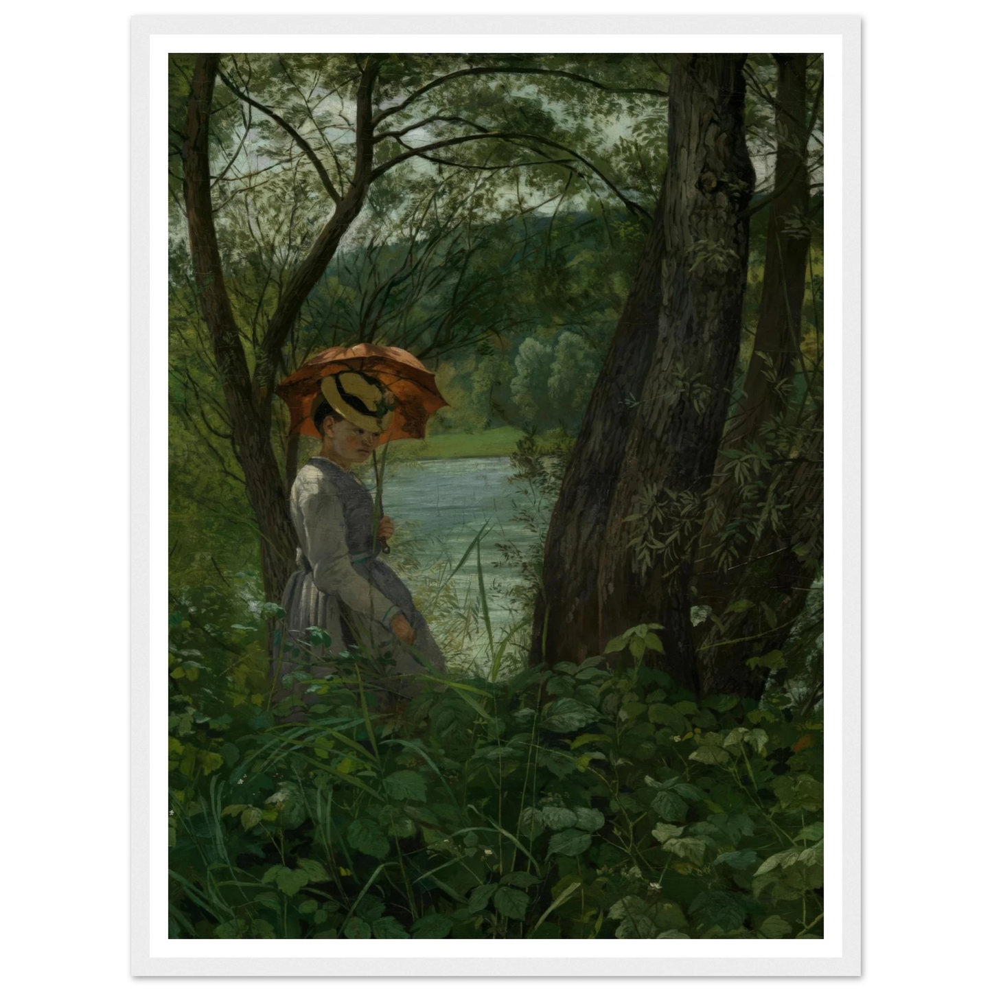 Im Sonnenschein (1867) Art Print | Hans Thoma - Framed Poster - 30x40 cm / 12x16″ - Black frame
