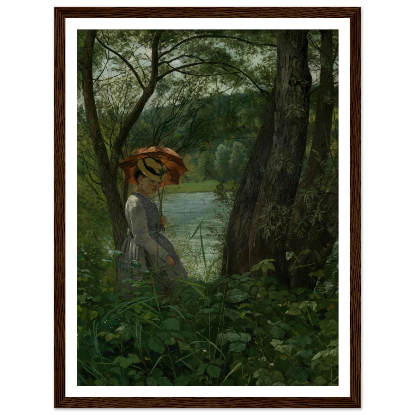 Im Sonnenschein (1867) Art Print | Hans Thoma - Framed Poster - 30x40 cm / 12x16″ - Black frame